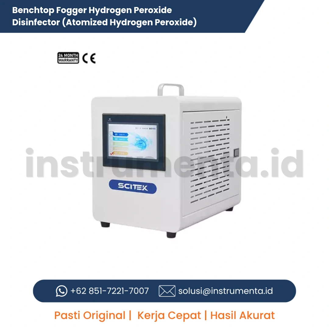 Portable Benchtop Fogger Hydrogen Peroxide Disinfector Scitek Mesin Dekontaminasi Ruangan Atomized H2O2 untuk Laboratorium dan Rumah Sakit